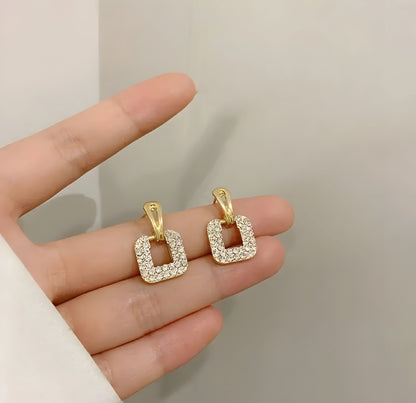 Hollow Square Stud Earrings