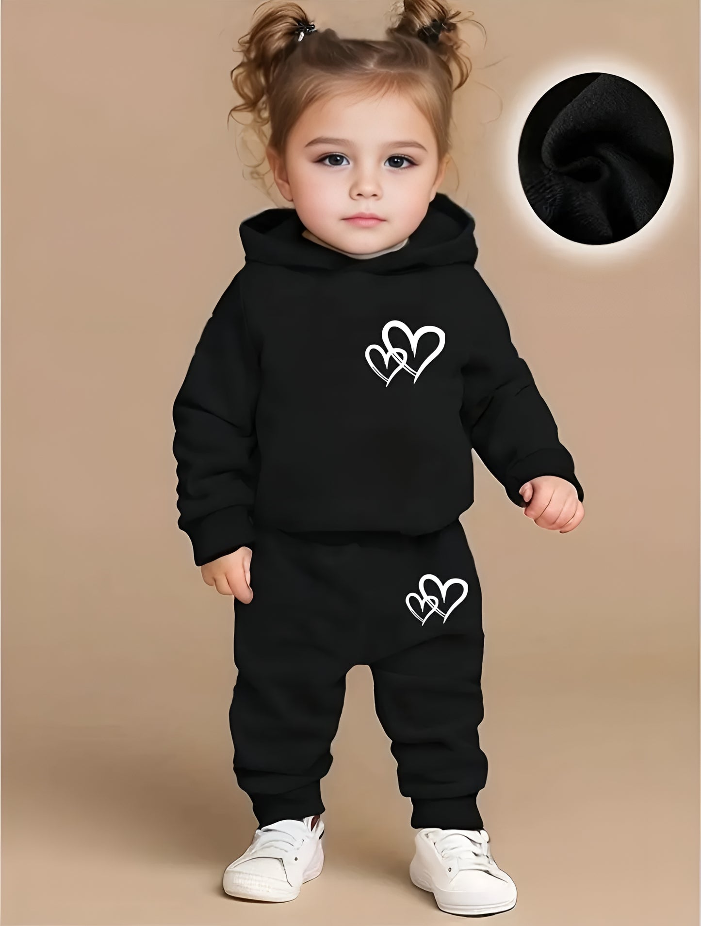 Baby Girl Love Heart Outfit Set